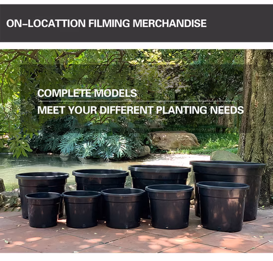 플라스틱으로 제작되고 페인트로 코팅된 세련된 원형 화분, 공장에서 직접 구매 가능