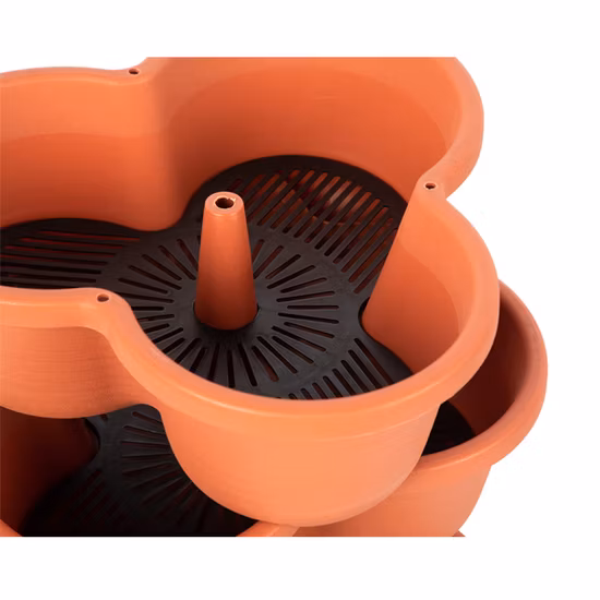 발코니 쌓을 수 있는 플라스틱 정원 화분 수직 화분 5단